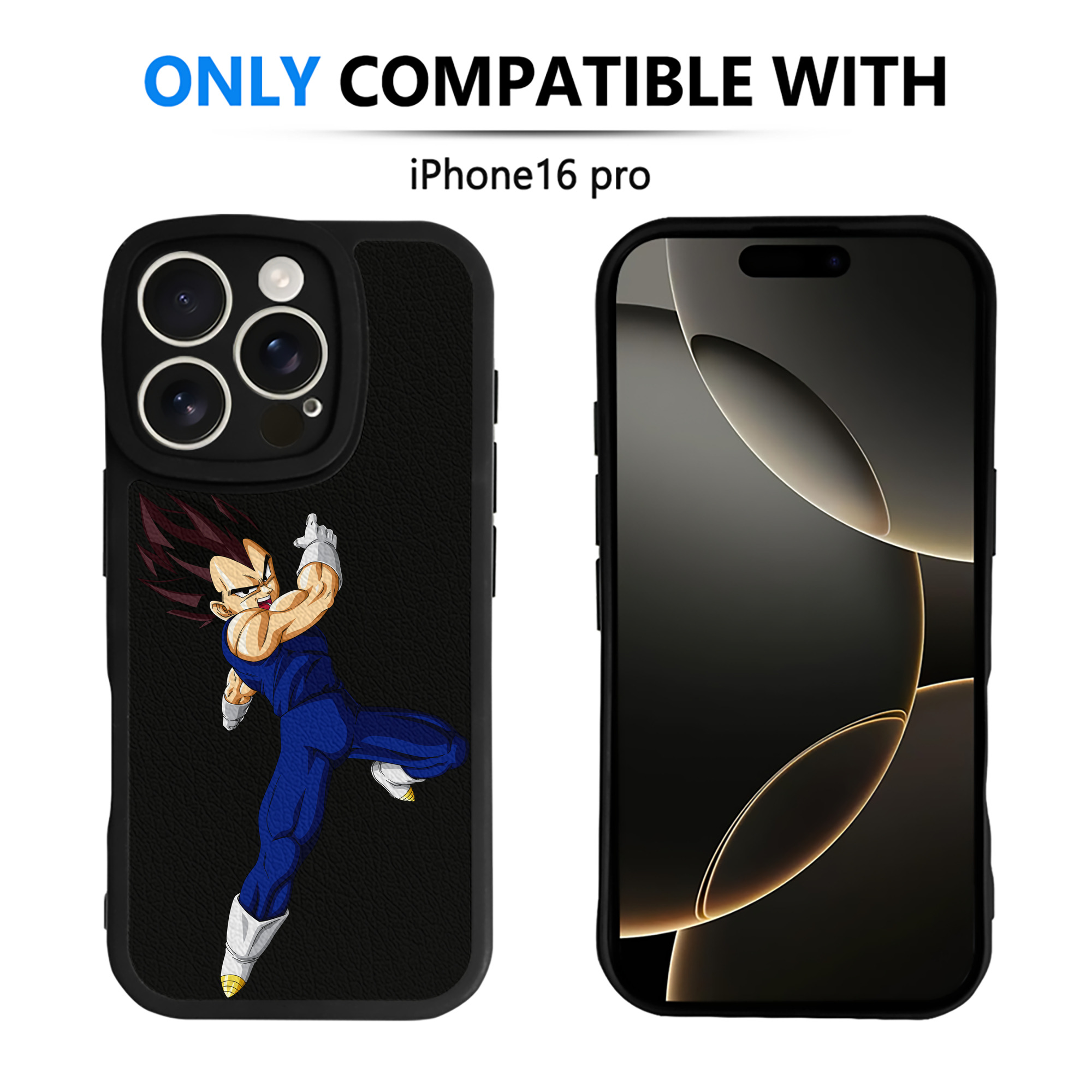 （画像用） ドラゴンボール ベジータ四世（Bejīta Yonsei）DRAGON BALL Vegeta IV 【iPhone 16シリーズ対応】シリコンスマホケース（レザー調） 材質：シリコン